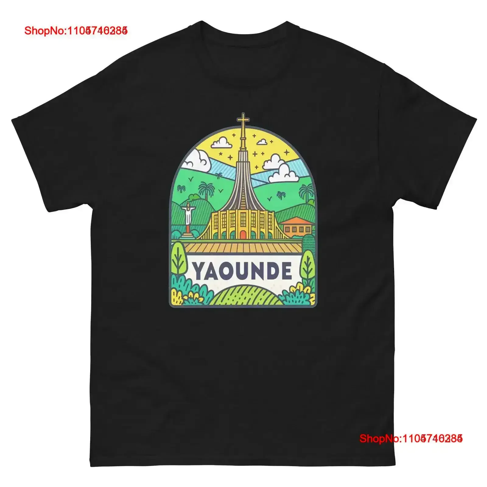 Yaounde World Travel Urban Area City T Shirt vintage Washed Breathable Versatile Stretched Slightly Stylish streetwear vintage