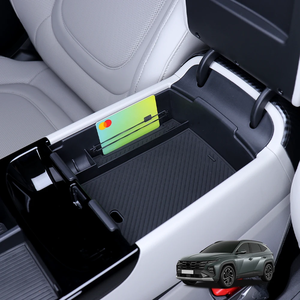 For Hyundai Tucson 2025-2026 Left-hand Drive Black Center Console Storage Tray Organizer Interior Styling Car Accessories view 2
