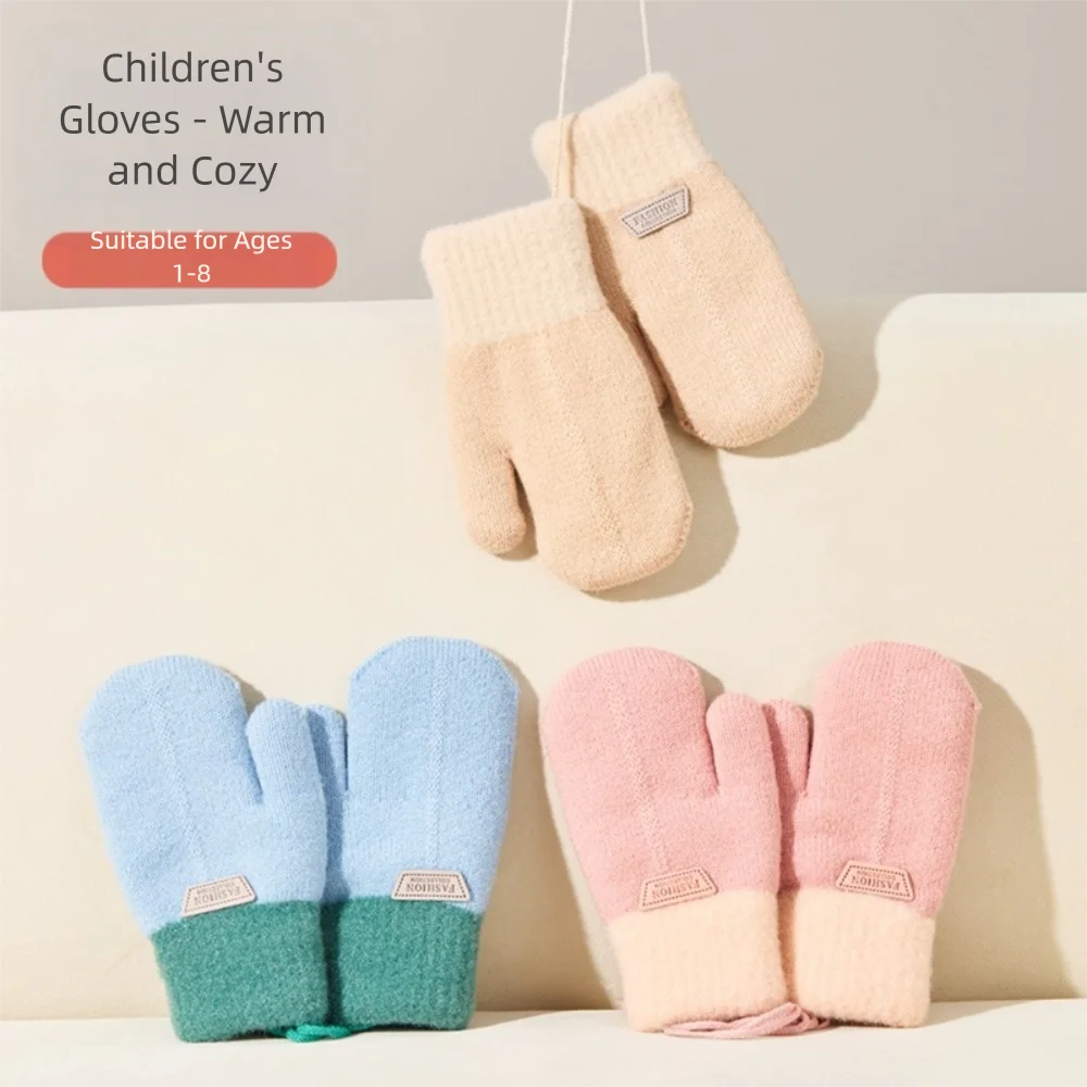 

Cute Warm Kids Winter Gloves Coldproof Windproof Baby Gloves Thicken Soft Children Mittens Outdoor