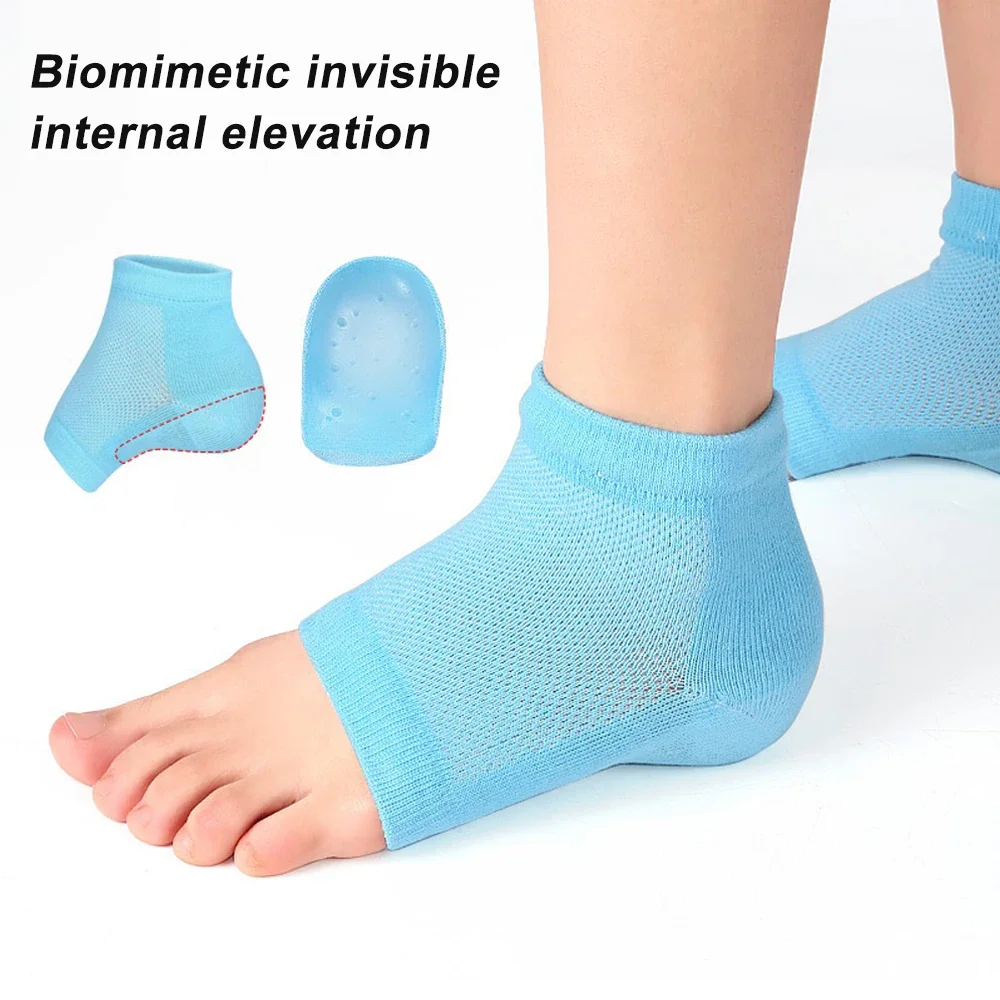 Verstärkte Höhen-Maximierungs-Socken Sport 2,5/3,5cm Halb Unsichtbare Höhenvergrößerungs-Einlegesohle Rutschfeste Unsichtbare Fersenheber Schuhzubehör – Detail 8
