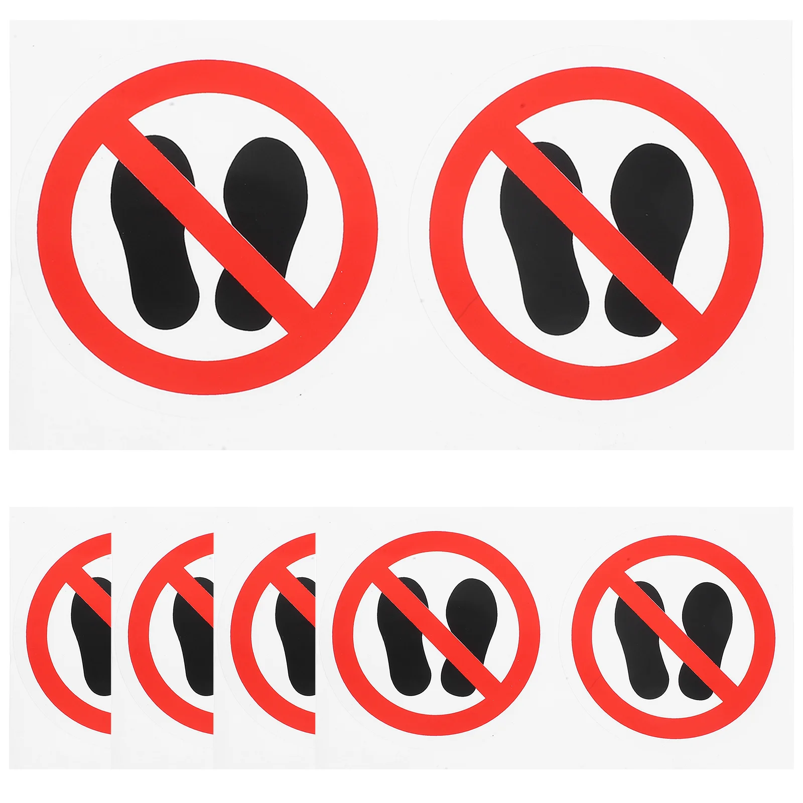 10pcs No Stepping Safety Decals No Step Warning Decal No Stepping On Surface Stickers Safety Stickers Safety Warning Sticker