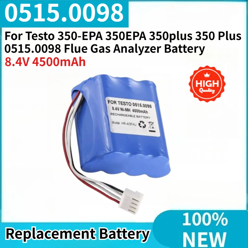 8.4V 4500mAh for Testo 350EPA 350plus 350-EPA  350 Plus 0515.0098 Flue Gas Analyzer Brand New High Quality Replacement Battery