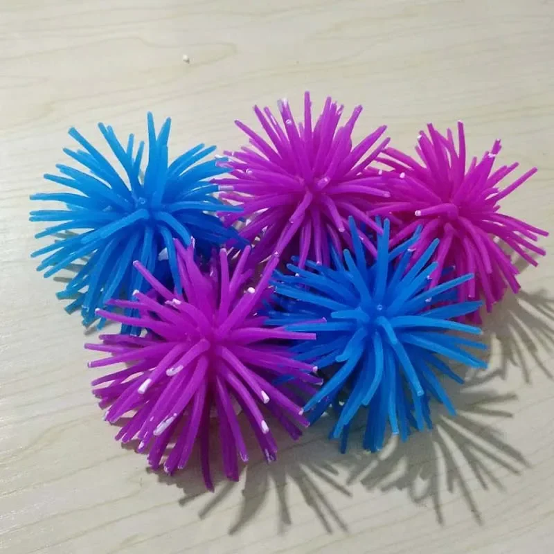 Silicone Aquarium Fish Tank Ornament Artificial Sea Urchin Plant 1Pcs