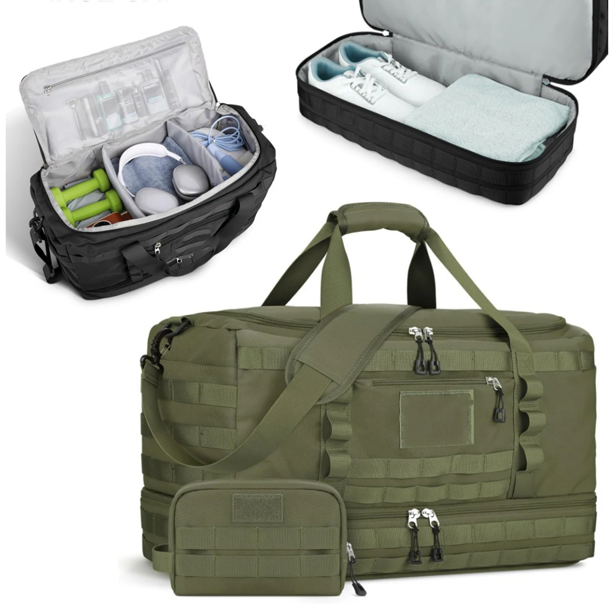 

Fitness Sports Bag with shoe compartment Tactical Backpack Waterproof Outdoor Hiking Camping Travel Hand Bag Luggage Rucksack