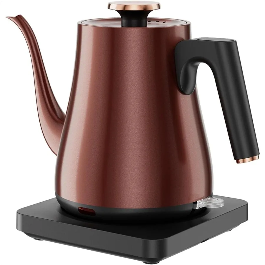 

Gooseneck Electric Kettle 1.0L 1000W Rapid Boil In 4 Min Stainl Steel Tea Kettle Pour Over Coffee Kettles For Office Tea Travel