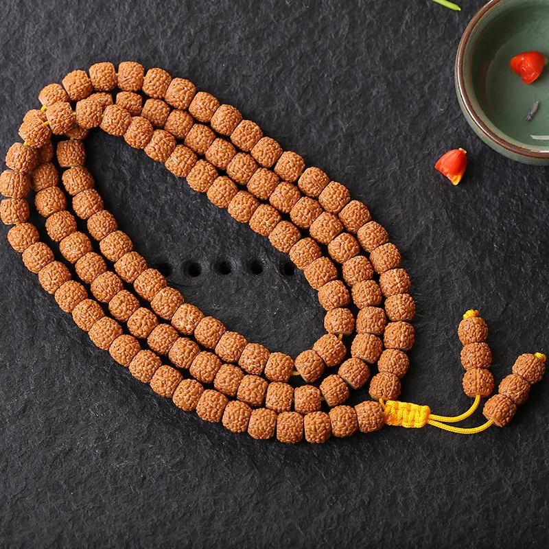 Chinese Style Lucky Dragon Scale Pattern 108 Beads Rudraksha Mala Tibetan Style Fortune Blessing Prayer Beaded Bracelet 9 11 Mm