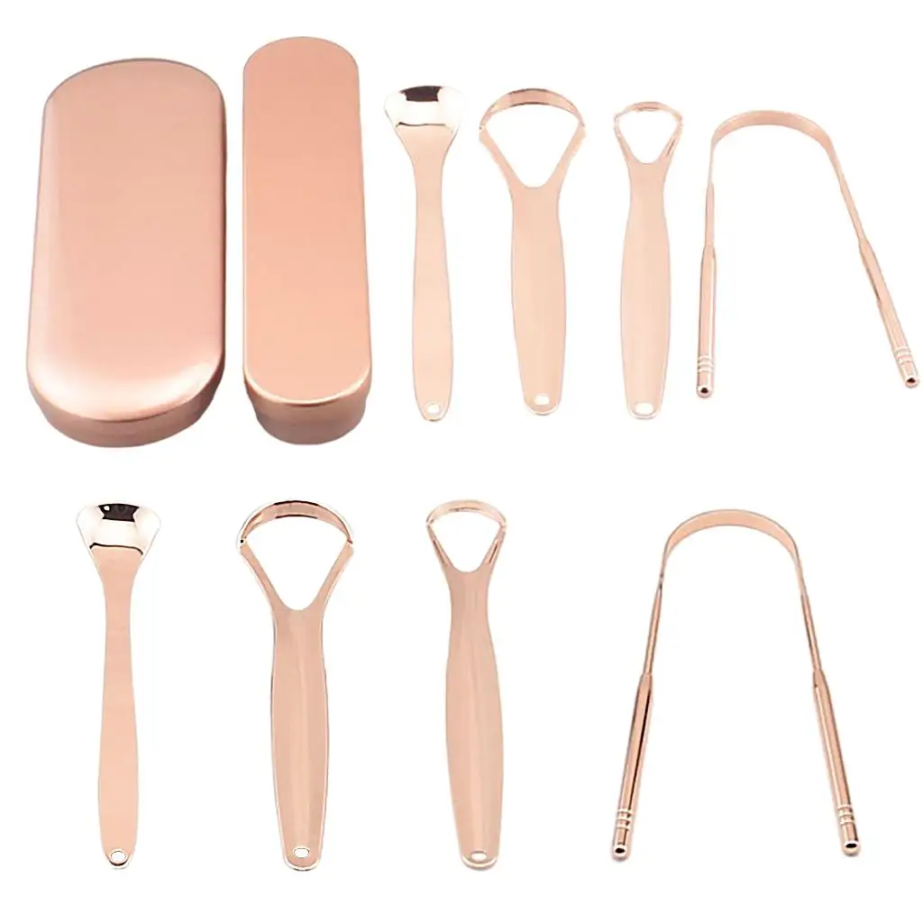 Скребок для языка из нержавеющей стали, многоразовая утолщенная щетка для языка