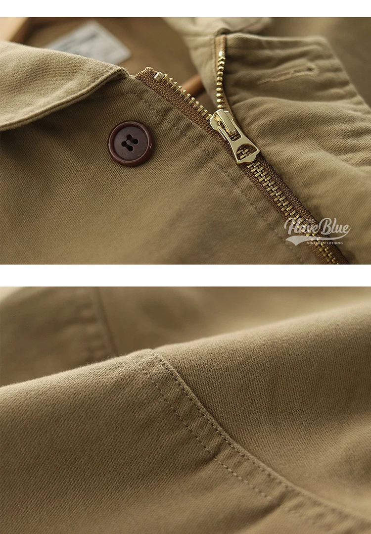 0602 # frühjahr und Herbst Neue Amerikanischen Retro Verdickt Casual Deck Jacke Männer der Mode 100% Baumwolle Gewaschen Alte Lose fracht Mantel – Detail 11