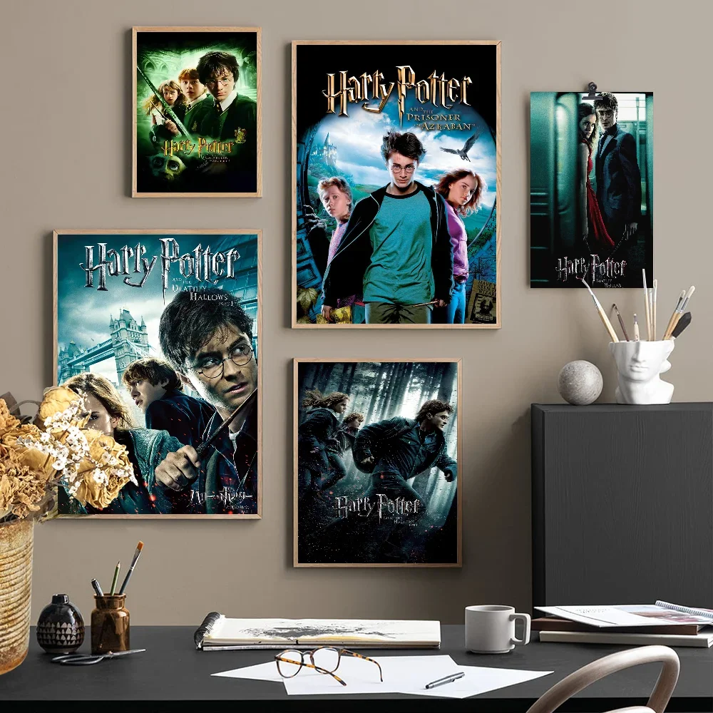 Harries película Potters carteles de películas clásicas pegatina de pared elegante para sala de estar decoración de Bar decoración de pared de habitación