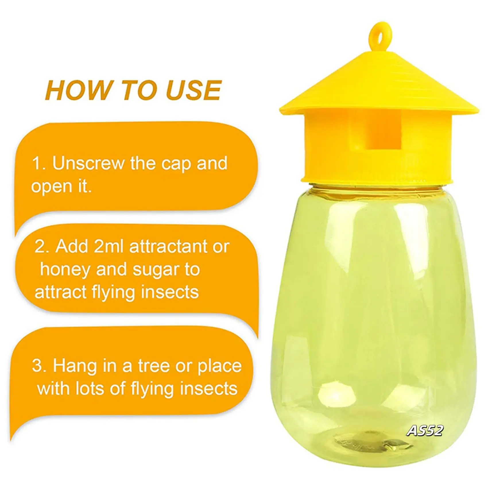 

8 Pack Fly Reusable Traps, Fruit Fly Traps Fly Catcher Outdoor