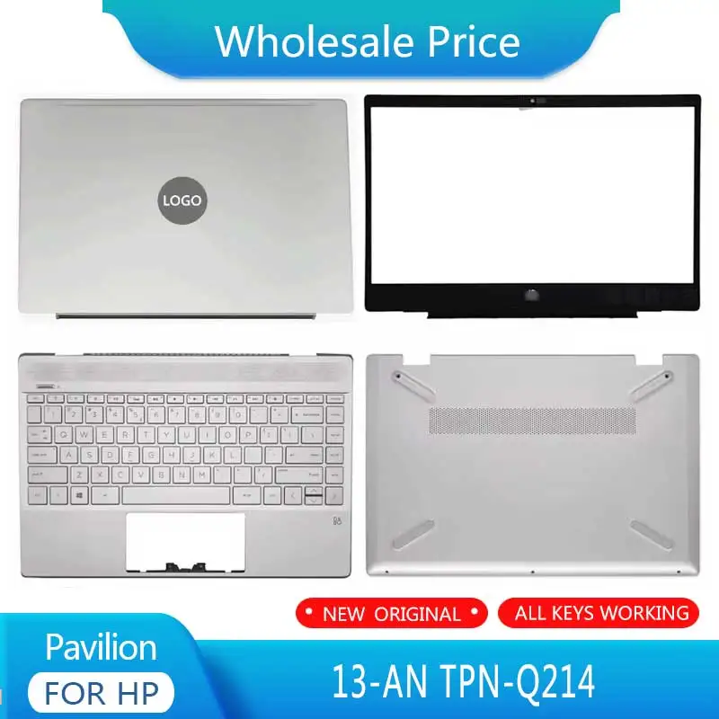 

New For HP Pavilion 13-AN TPN-Q214 Laptop LCD Back Cover Front Bezel Upper Palmrest Bottom Base Case Keyboard Hinges