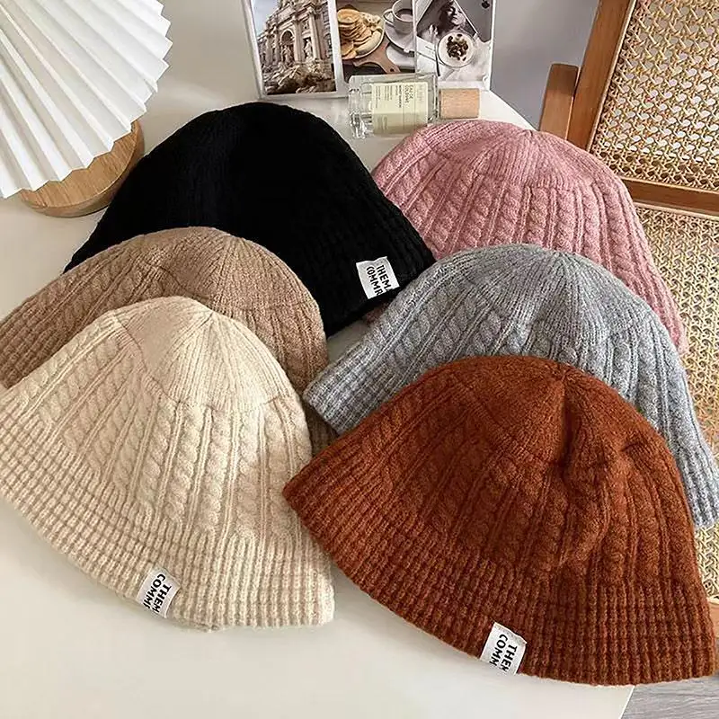 Women Winter Hats Bucket Hats Soft Lamb Plush Soft Warm Fisherman Hat Panama Casual Caps Outdoor Lady Velvet Sun Hat Unisex