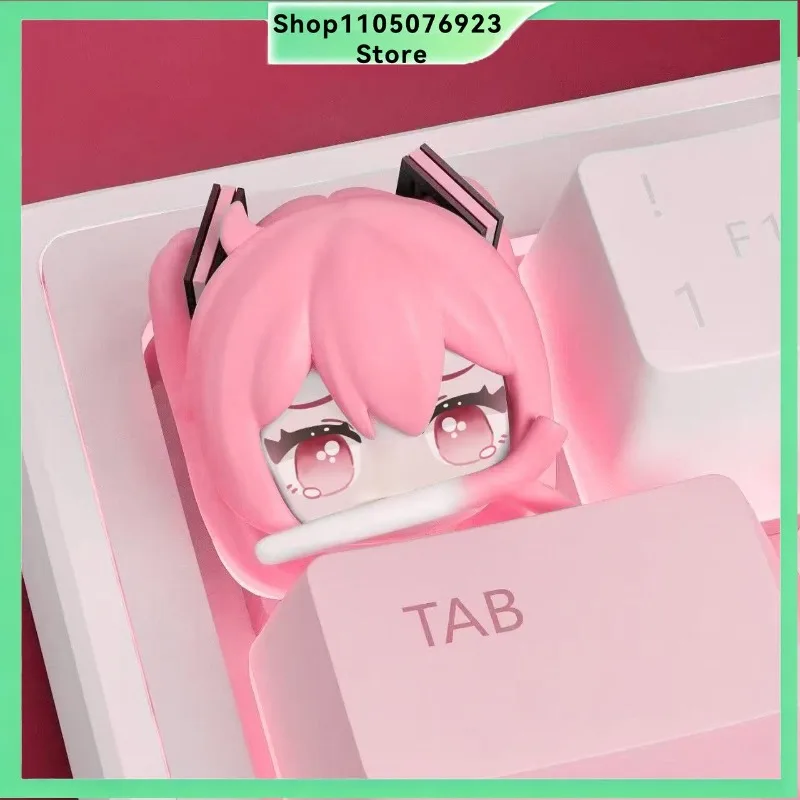 Hatsune Miku DIY-Tastenkappen Anime-Persönlichkeit Kreuzachsen-PBT Mechanische Tastatur-Tastenkappen Cartoon-Harz-Tastenkappen Dekoration Geschenke Bestseller