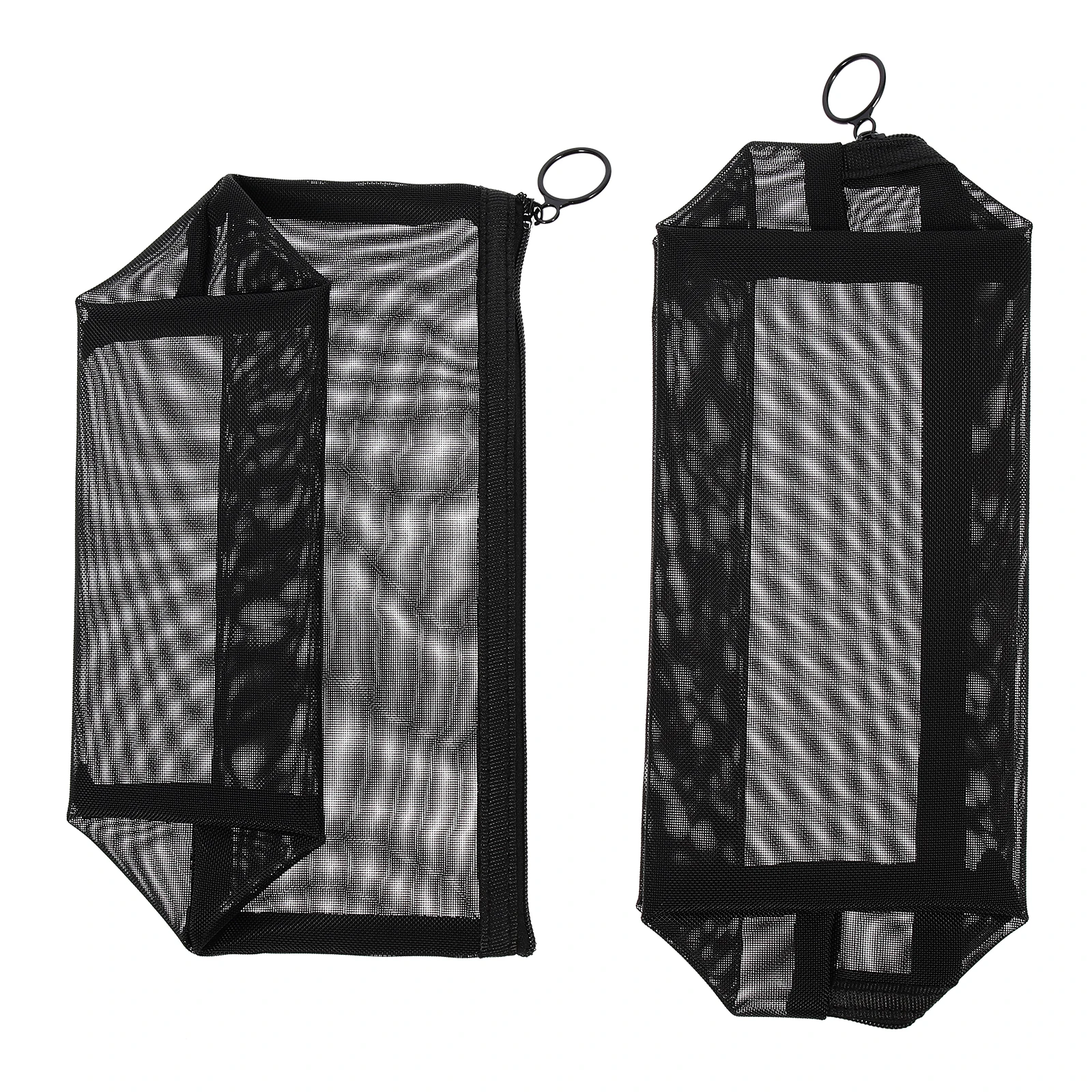 

2pcs Mesh Storage Bag Large Capacity Travel Toiletry Organizer Durable Zipper Makeup Pouch Portable Beauty