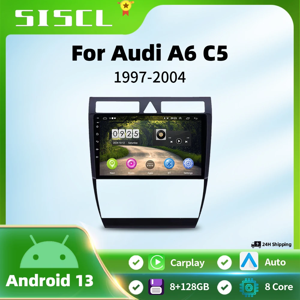 

2 Din Android 13 Car Radio For Audi A6 C5 1997 - 2004 S6 2 1999 - 2004 RS6 1 2002 - 2006 Multimedia Video Player 4G Carplay Auto