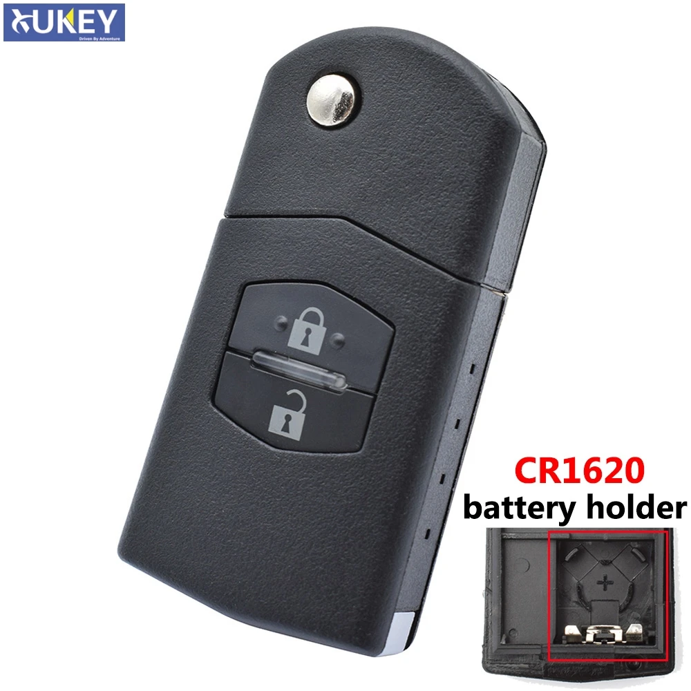 Car Remote Key Shell Case For Mazda Demio 2 3 5 6 M2 M3 M5 M6 CX7 CX9 RX8 MX5 MPV Replacement Case 2 Button with Uncut Blade