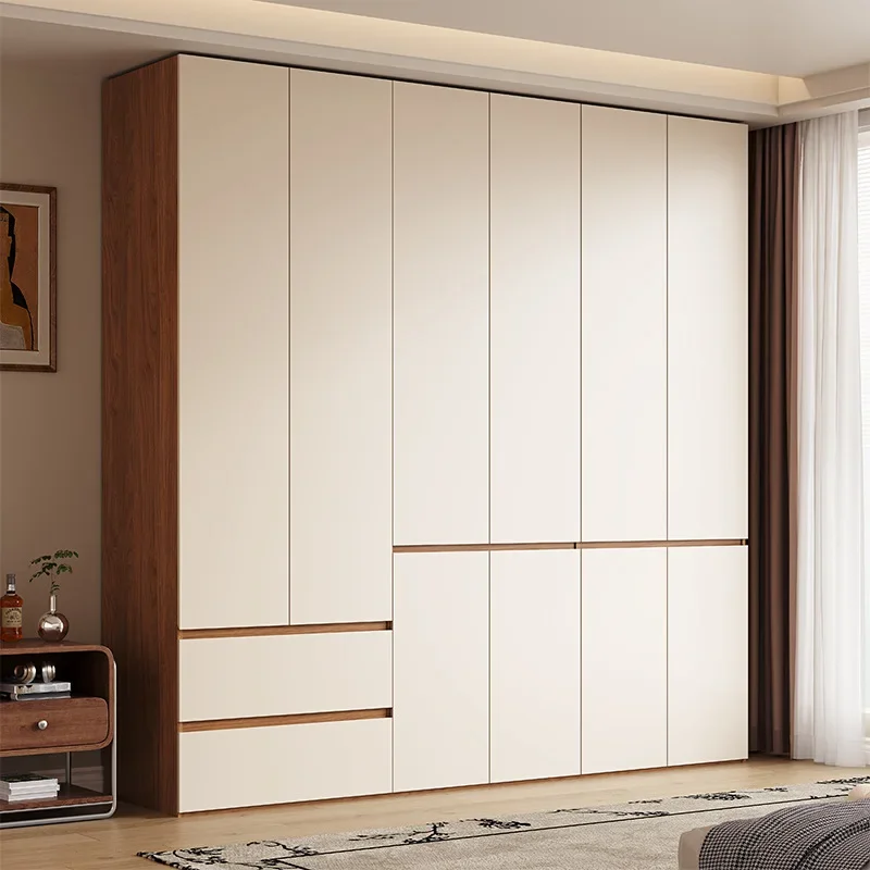 

Thickened solid wood wardrobe Bedroom Home storage wardrobe Home deepened 60 lockers Storage cabinets Floor-to-ceiling whole hou