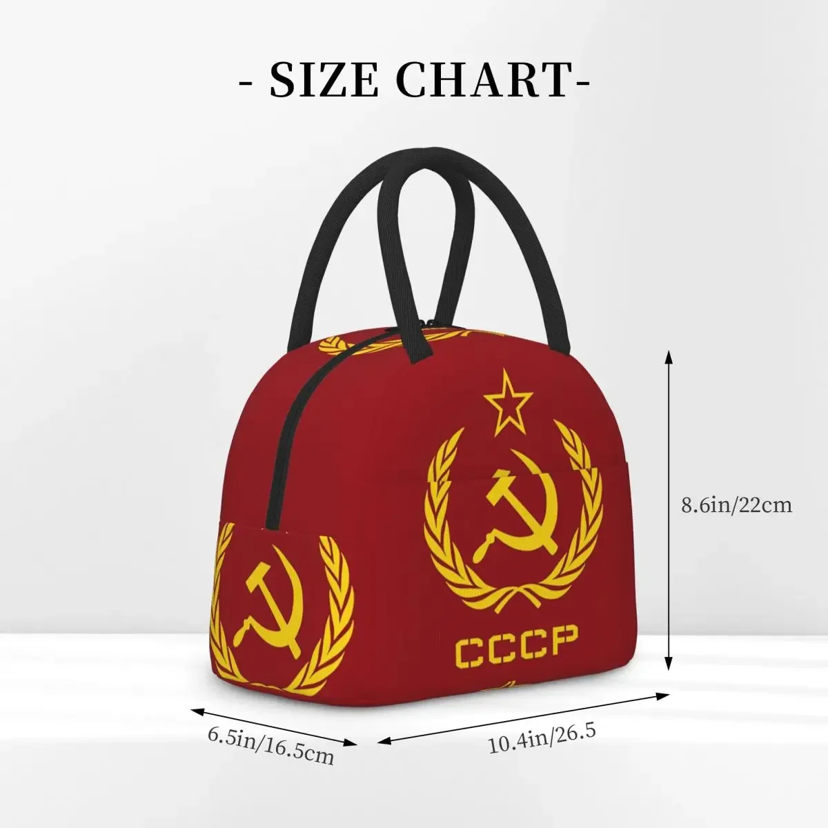 Russian USSR Soviet Union Hammer And Sickle CCCP Communist Insulated Lunch Bag for Women Kids  Thermal Lunch Box Tote