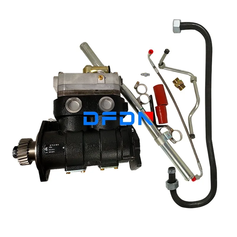 Original Dongfeng Tianlong flagship KX air compressor assembly 4366072 air pump 5547554 improved with pipe