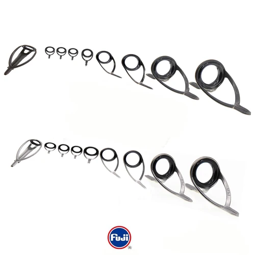 Juego de guías Fuji originales KL SPIN, marco de acero inoxidable para lubina, caña de pescar giratoria ligera de agua salada