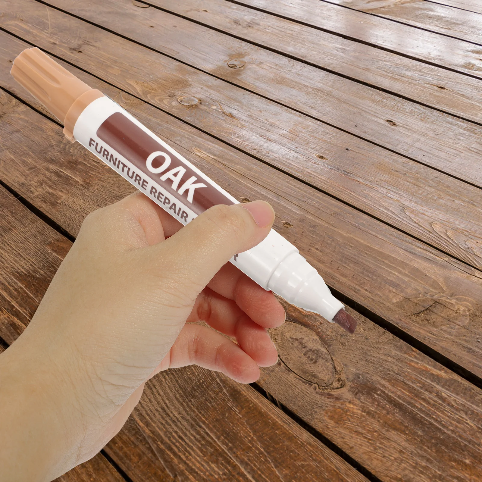 

1 set Furniture Repair Pen Set Wax Crayons Touch-up Markers for Wood Floor Scratch Covering Fast Drying Strong Coverage Portable