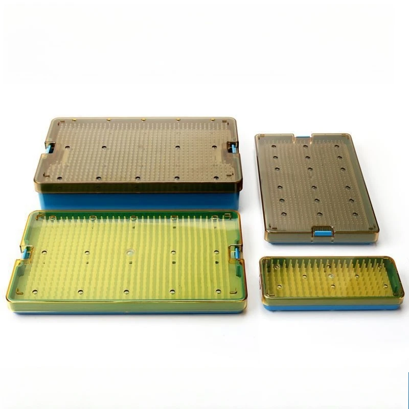 Lab Microscopic Instrument Sterilization Box High Temperature High Pressure Resistant Surgical Instrument Silicone Storage Box s