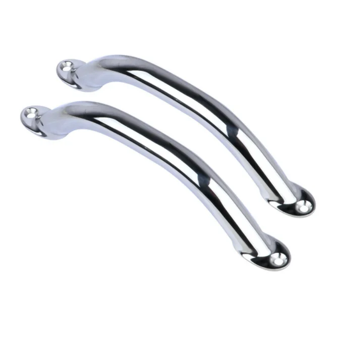 

High Quality Silver Stainless Steel Polished Handle Handrail Marine RV Door handle