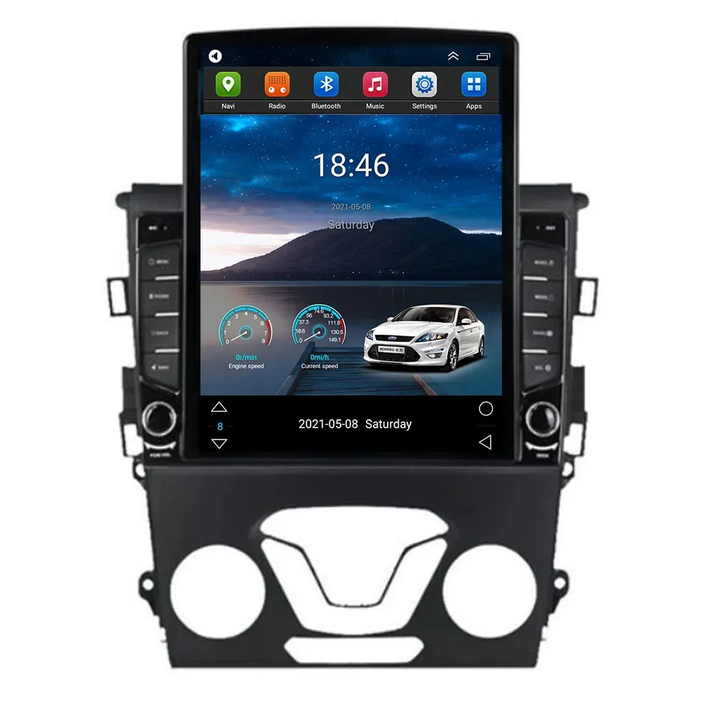 For Tesla Style 2Din Android 12 Car Radio For Ford Mondeo 5 2014-2035 Multimedia Video Player GPS Stereo Carplay DSP RDS Camera