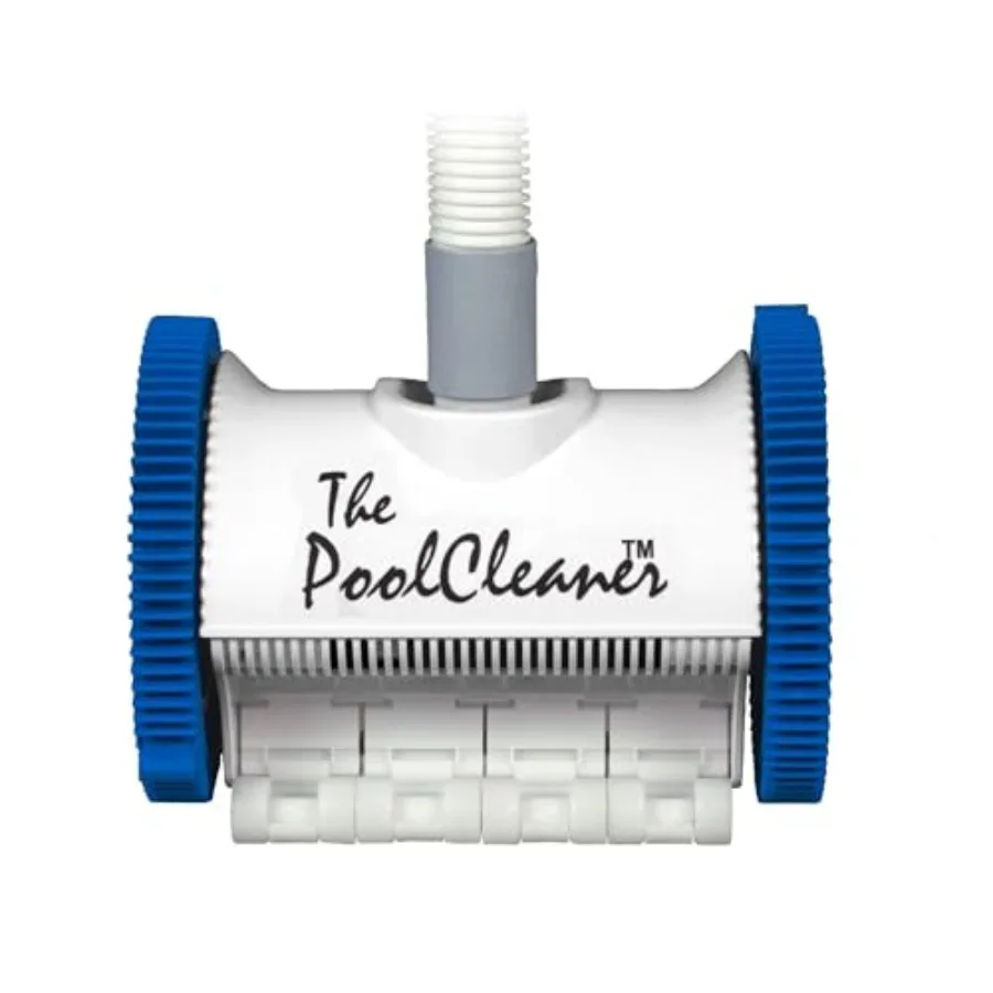 

In-ground pool vacuum cleaner for pools up to 16 x 32 ft, PVC material, blue, self-propelled suction cleaning