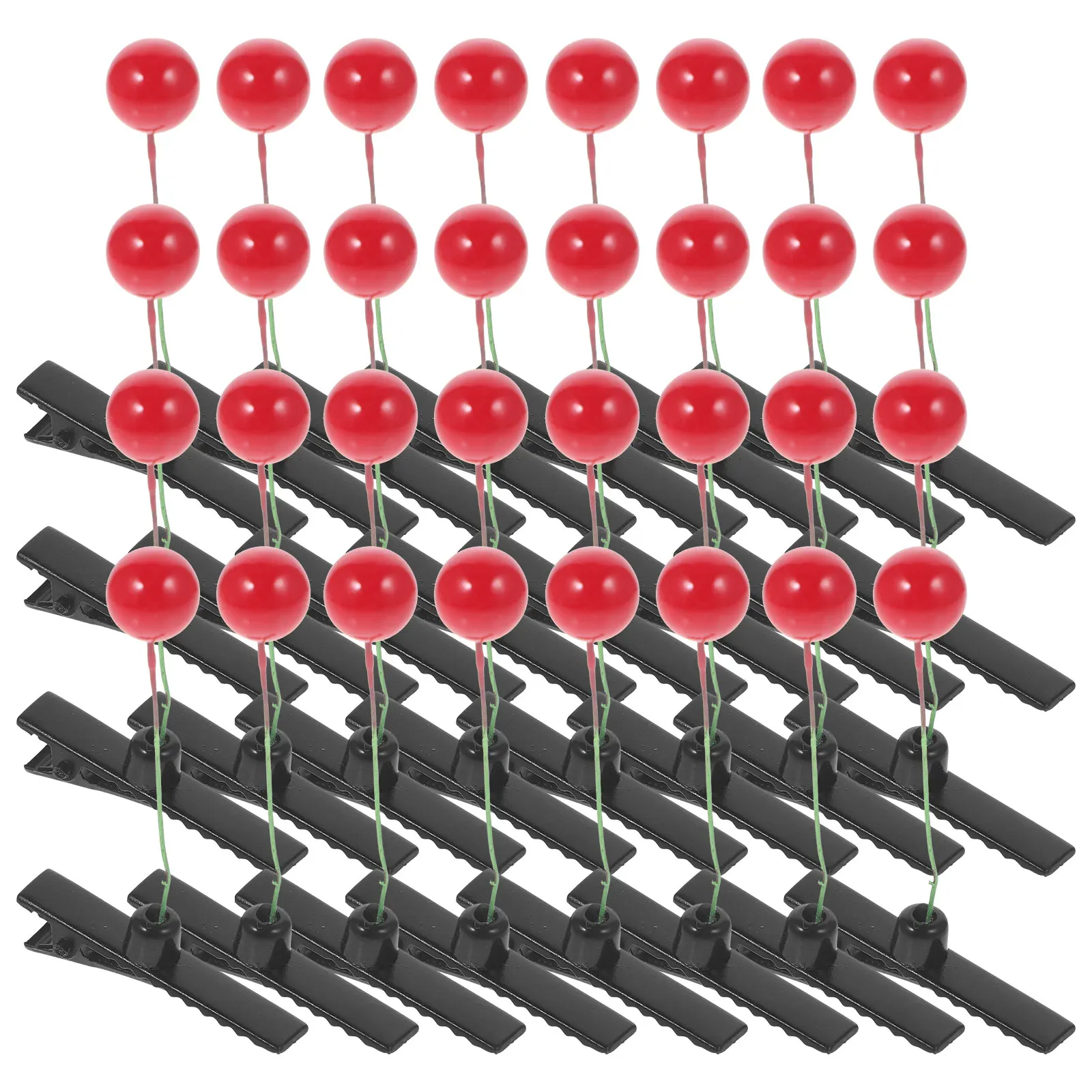 

40 Pcs Clips Fruit Hair Cherry Clips For Hair Barrettes Spring Cute Teens Girls Accessories Pearls Iron Playful Trendy