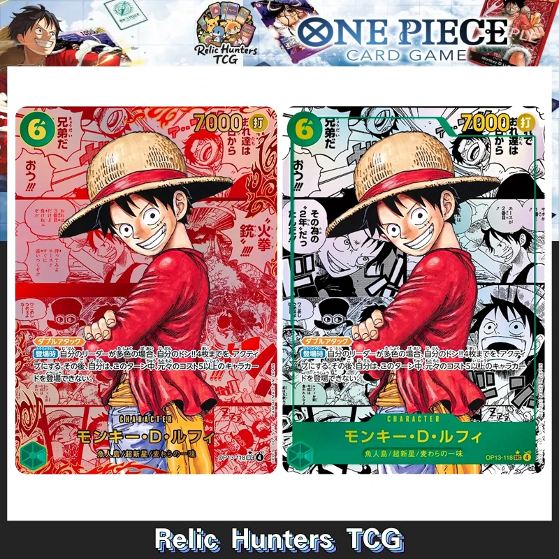 

ONE PIECE OPCG Luffy Red Manga Alt Art Foil Proxy Card OP13 SEC Carrying on His Will Hobby Collectibles Game Anime DIY Cards