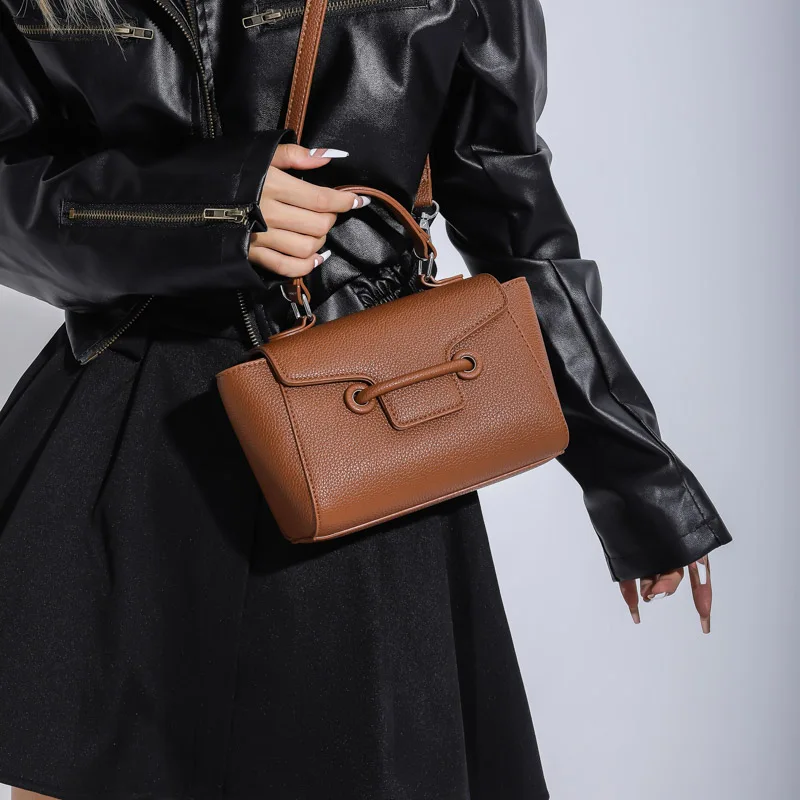 Classic Handbag Women Bag Solid Color Pu Leather Shoulder Bag For Female Versatile Messenger Bag Simple Trend Hand Bag Brand