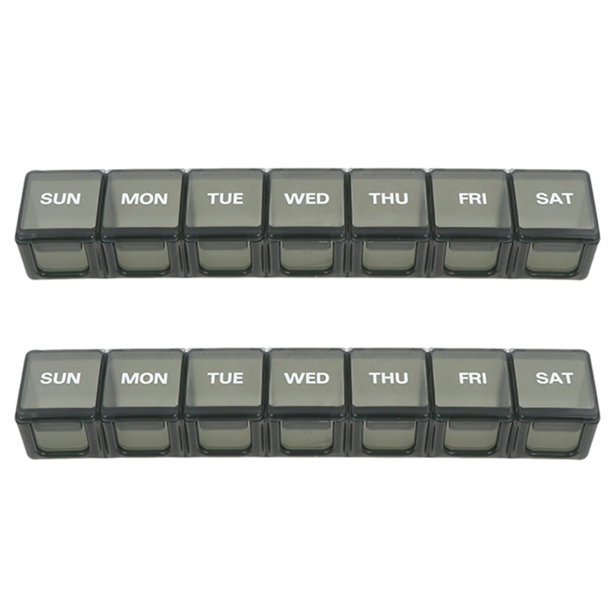 2 قطعة علبة حبوب أسبوعية 7 مقصورات حاوية فيتامينات محمولة متعددة الشبكة موزع منظم السفر منظم أسبوعي #6