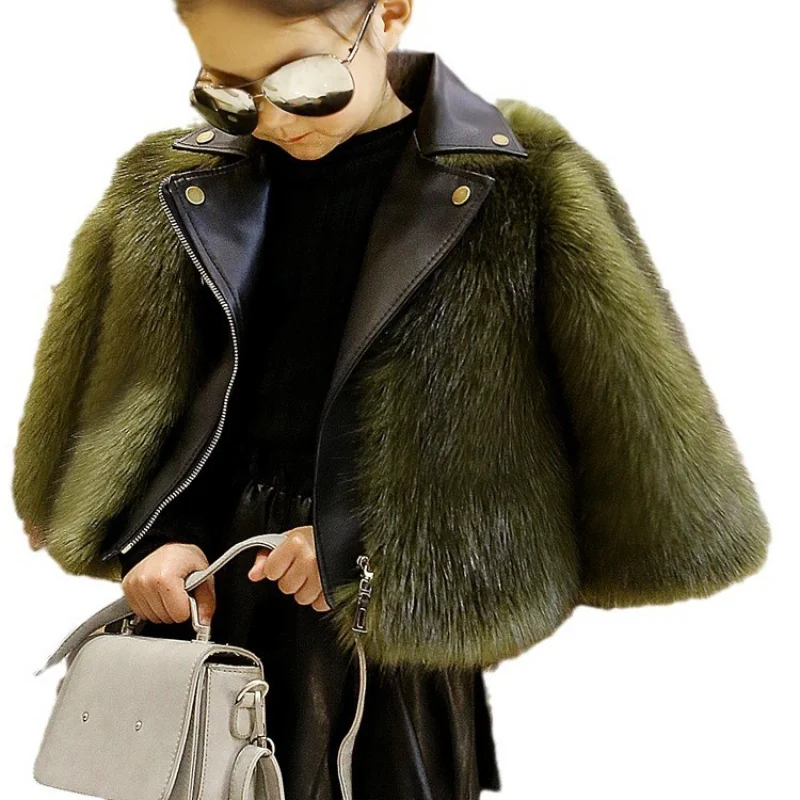 Kurtka futrzana dla dzieci i niemowląt na rok 2025, ciepła odzież zimowa dla chłopców i dziewcząt, grube okrycie wierzchnie z imitacji futra lisa dla nastolatków i dzieci.