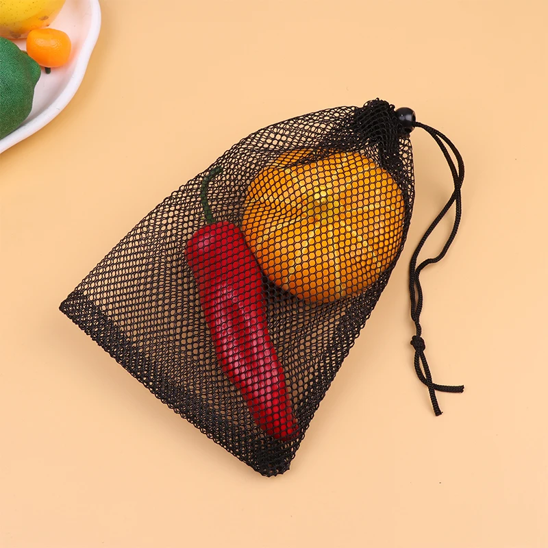 

1PC Durable polyester Mesh Drawstring Storage Pouch Bag Stuff Sack Multipurpose Home Outdoor Travel Activity Pouch Laundry Bag