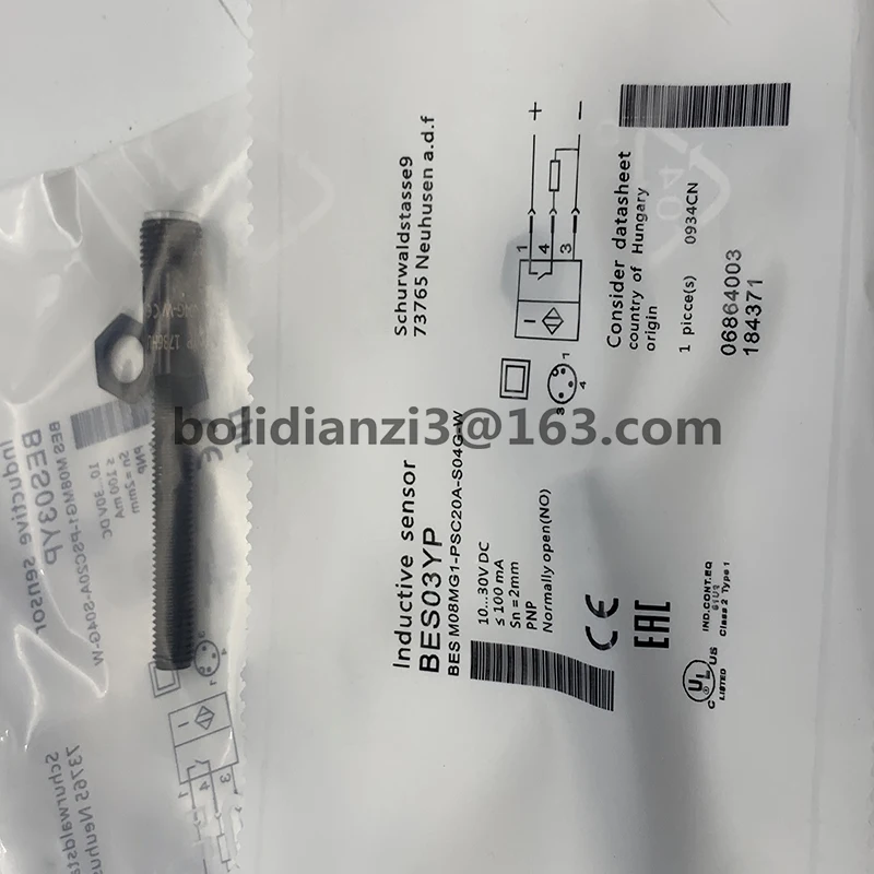 Sensor de interruptor de proximidade indutivo original BES M08MG1-PSC20A-S04G-W BES03YP em estoque