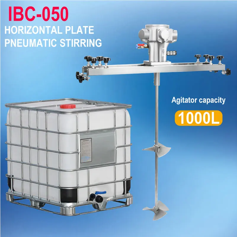 IBC Tank Industrial Agitator One Ton Barrel Mixer Airtool Powered Dispersion Machine Pneumatic Mixer Carton Box 1 Set Ibc 1000