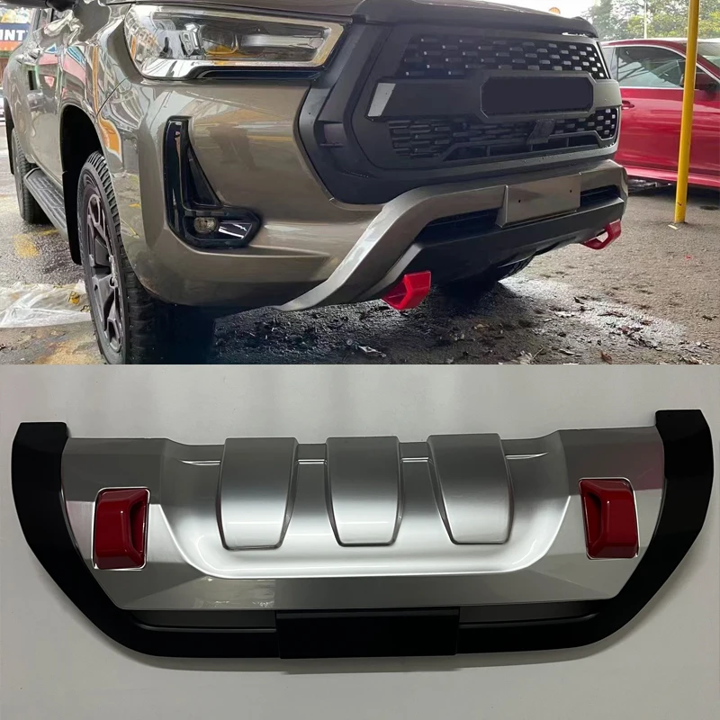 

Injection Molding Front Bumper Guard Cover For Toyota Hilux Revo 2021-2023 GR Exterior Auto Accessories Pickup Car Plate Parts