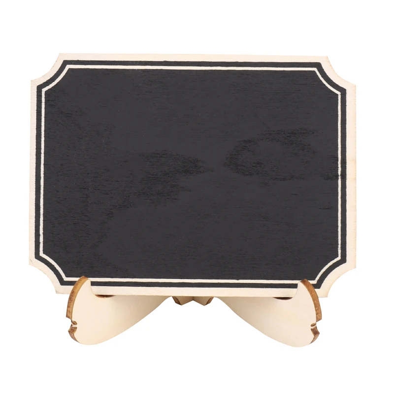 20 Pak papan tulis Mini dengan penyangga sandaran, tempat kartu kecil persegi panjang kayu kecil papan tulis untuk bagian ulang tahun pernikahan