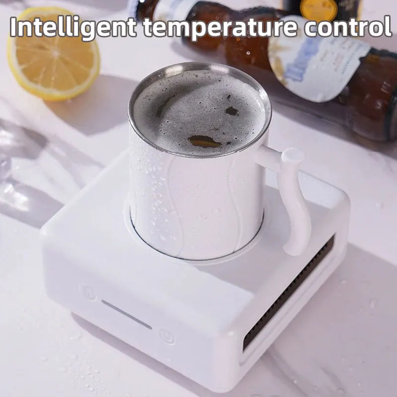 

Mini Fast Beer Cooling Cup,Portable Electric Quick Cooler,Beverage Refrigerator Office,Food Contact 304 Stainless Steel,4-Speed