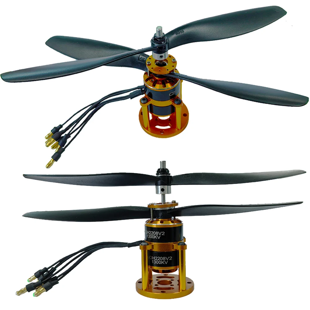 Coaxial Contra‑Rotating Brushless Motor 9047 Double Propeller For Single‑Axis Multi‑Rotor RC Model Aircraft Hobby Spare Parts