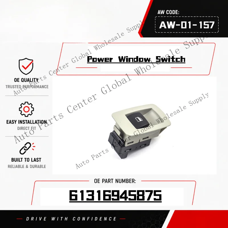 L+ Front Right or Rear Power Window Switch 61316945875 for BMW 328i X5 X6 325i 335i