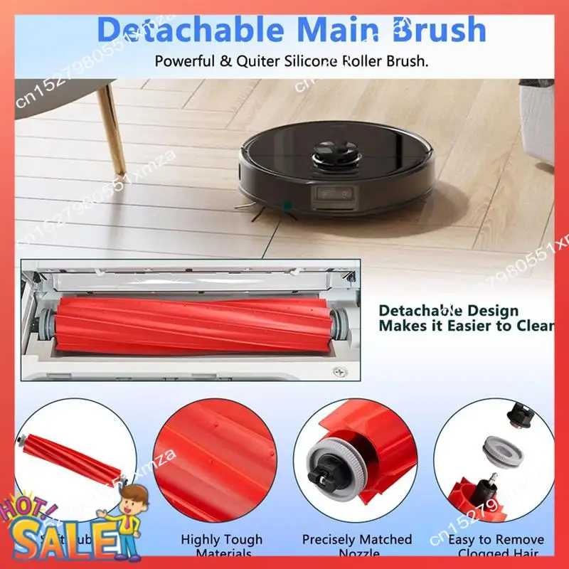 

ABCL Fit For Roborock S7 Max Ultra Q100TSC Parts Main Roller Side Brush Hepa Filter Mop Pad Cloth Dust Bag Accessories