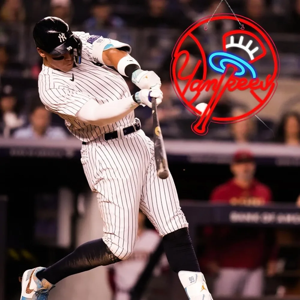 Yankees Baseball USB Powered Led Neon Sign Dimmable Neon Light Wall Decor For Room Decor Party Birthday Handmade Gift Fans