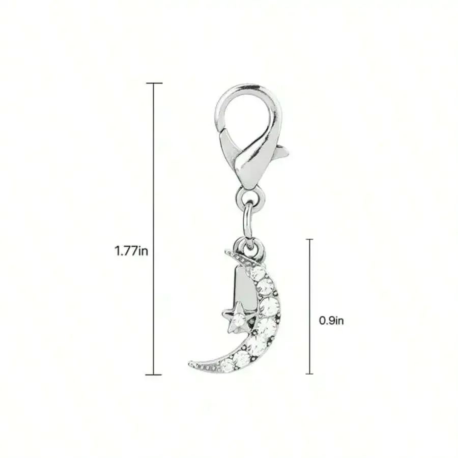 Moon Star Bag Charm Lobster Clasp Purse Accessory