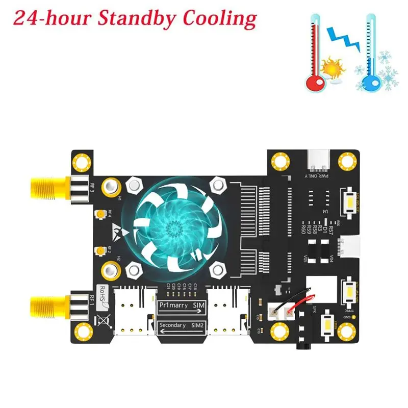 A84X-4G 3G LTE WWAN Modem Mini PCI-E Mpcie Wireless Module Adapter 2 Nano SIM Card Holder Antennas For Raspberry Pi 4 3 2 B+