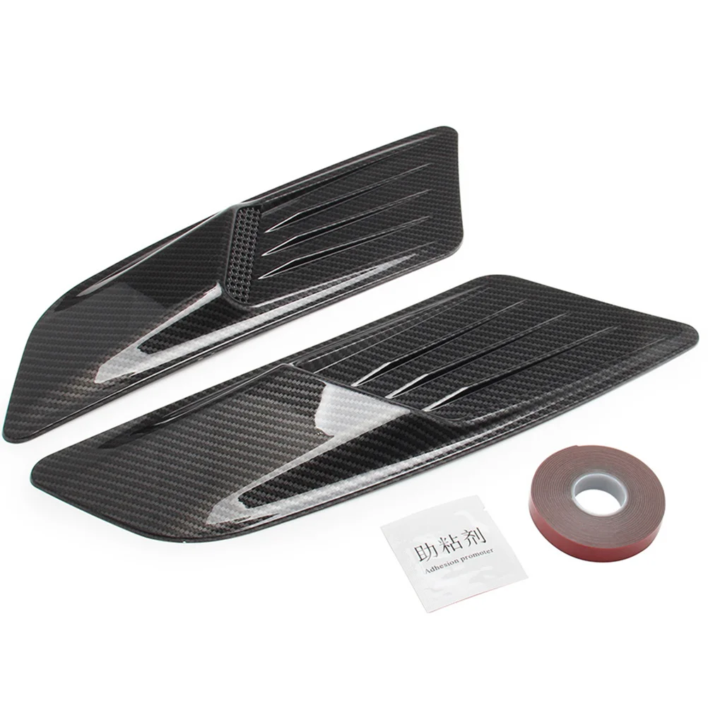

Simulation Air Vent Sticker For Car Hood Lightweight Auto Exterior Decor Engine Airflow Cover Side Scoop Decal