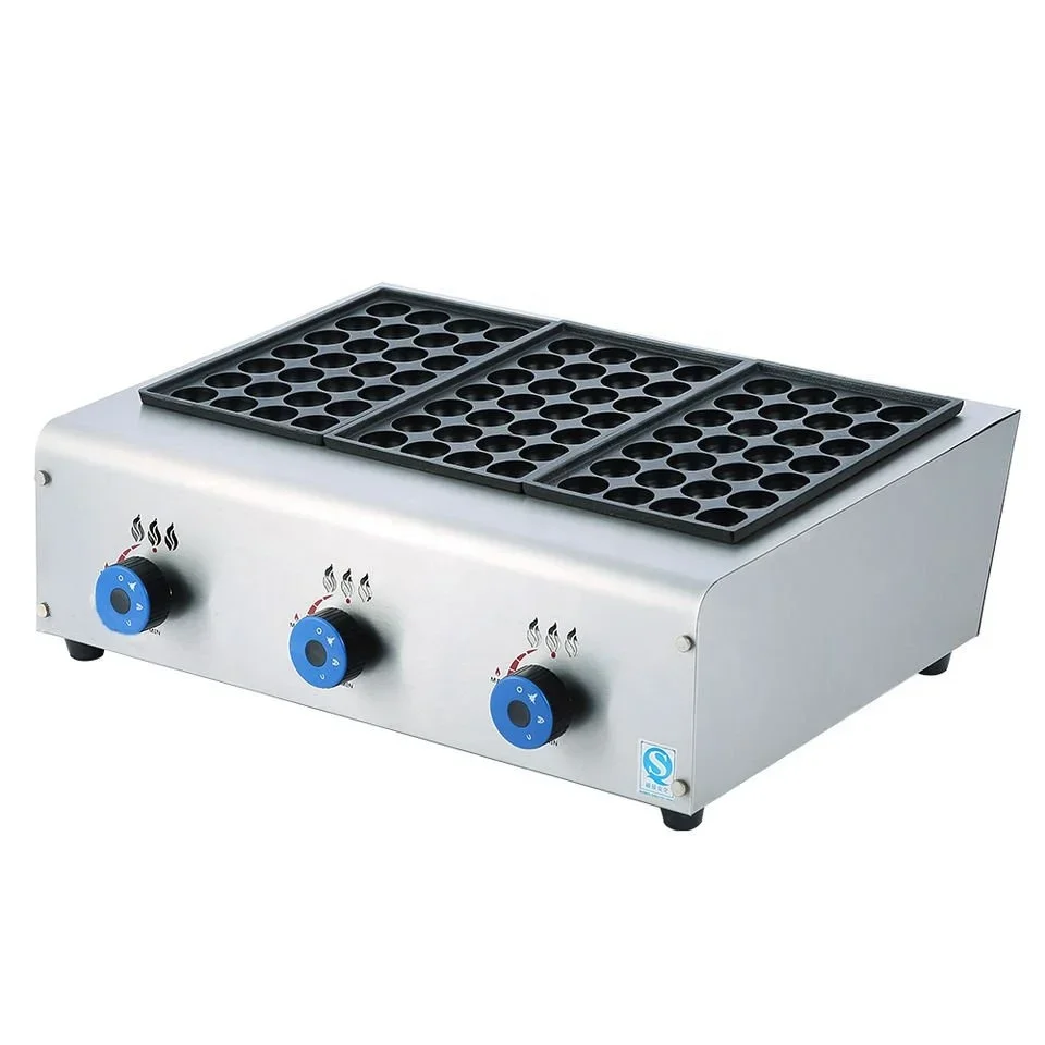 Commercial Restaurant Triple Gas Takoyaki Machine Kitchen Machine