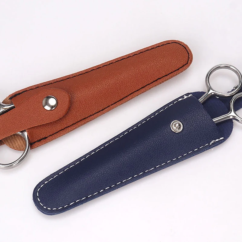 1Pcs Professional Leather Case Barber Packet Scissor Bag Cover Shears Holster Hairdressing Cowhide Hair Scissors Storage Holder