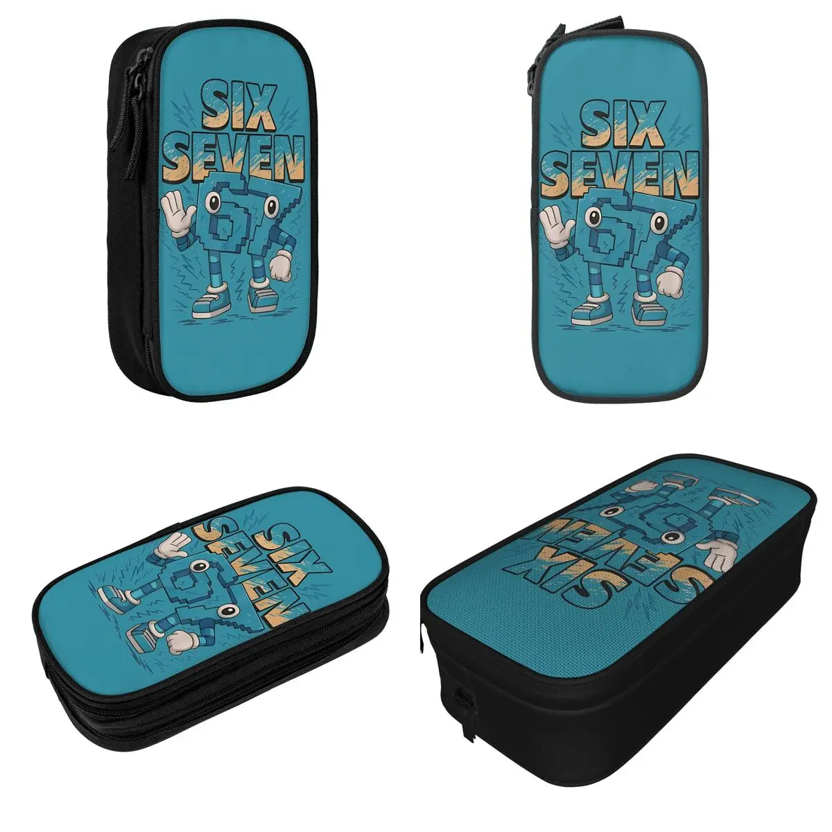 67 Six Seven 6-7 Pencil Cases Steal Brainrot Gaming Meme Pen Pencil Bags Student Big Capacity School Supplies Gift Pencilcases